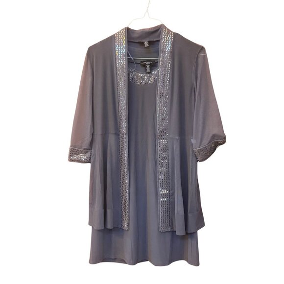 R&M Richards Petite Short - Charcoal Grey Jacket & Dress 12 P - Picture 3 of 6